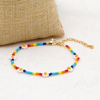 Fashion Rainbow Rice Beads Bracelet Ethnic Style Simple Small Daisy Necklace Wholesale Nihaojewelry sku image 1