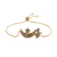 Fashion Jewelry Copper Micro-set Zirconium Pirate Ship Adjustable Bracelet Wholesale Nihaojewelry sku image 1