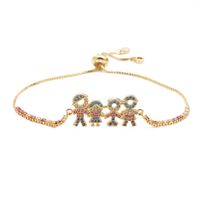 Fashion Jewelry Copper Micro Inlay Zircon 4 Family Adjustable Bracelet Wholesale Nihaojewelry main image 2