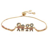Fashion Jewelry Copper Micro Inlay Zircon 4 Family Adjustable Bracelet Wholesale Nihaojewelry main image 4