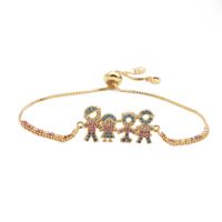 Fashion Jewelry Copper Micro Inlay Zircon 4 Family Adjustable Bracelet Wholesale Nihaojewelry main image 6