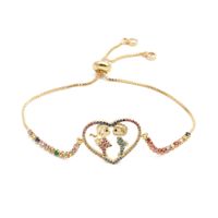 Fashion Jewelry Copper Micro Inlay Zirconium Couple Love Adjustable Bracelet Valentine's Day Gift Wholesale Nihaojewelry main image 1