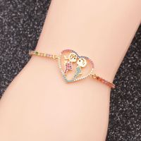 Fashion Jewelry Copper Micro Inlay Zirconium Couple Love Adjustable Bracelet Valentine's Day Gift Wholesale Nihaojewelry main image 3