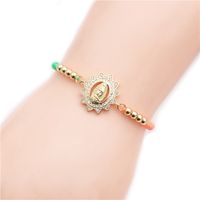 Brazilian Style  Copper Micro-set Zircon Adjustable Bracelet Valentine's Day Gift Wholesale Nihaojewelry main image 2