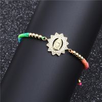 Grenz Überschreitende Brasilia Nische Wind Kupfer Mikro Eingelegter Zirkon Jungfrau Maria Damen Verstellbares Armband Valentinstag Geschenk main image 4