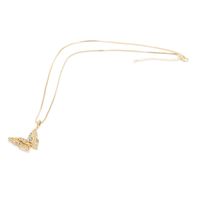 Außenhandels Fabrik Produziert Europäischen Und Amerikanischen Schmuck Zirkon Schmetterling Anhänger Halskette Damen Halskette Copper Necklace main image 6