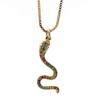 Fashion Jewelry Micro-set Zircon Serpentine Pendant Ladies Copper Necklace Wholesale Nihaojewelry main image 2