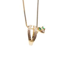 Fashion Jewelry Micro-set Zircon Serpentine Pendant Ladies Copper Necklace Wholesale Nihaojewelry main image 3