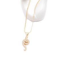 Fashion Jewelry Micro-set Zircon Serpentine Pendant Ladies Copper Necklace Wholesale Nihaojewelry main image 5