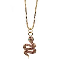 Fashion Jewelry Micro-set Zircon Serpentine Pendant Ladies Copper Necklace Wholesale Nihaojewelry main image 6