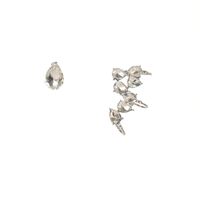 Korea Asymmetric Rhinestone Zircon Ear Bone Clip  Ear Stud Asymmetric Earrings Wholesale Nihaojewelry main image 6