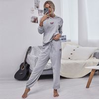 Autumn New Style Fashion Leisure Hooded Loose Sports Casual Suit Sweater Two-piece Suit Wholesale Nihaojewelry sku image 1