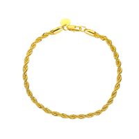 New  Hot Selling Simple Woven Twist Bracelet Ms Retro Metal Couple Bracelet Accessories Wholesale Nihaojewelry sku image 1