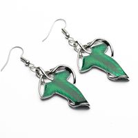 Fashion New Simple Style  Ring King  Green Leaf Earring Wholesale Nihaojewelry sku image 1