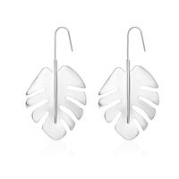 New Earrings Exaggerated Earrings Long Section Simple Metal Banana Leaf Earrings Wholesale Nihaojewelry sku image 2