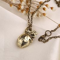 Fashion New Men's Anatomical Heart Pendant Necklace Wholesale Nihaojewelry sku image 1
