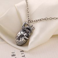 Fashion New Men's Anatomical Heart Pendant Necklace Wholesale Nihaojewelry sku image 2