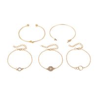 5 Sets Of Bracelets Trend Stars Circles Diamond Drill Bracelet Fashion Arrow Suit Bracelet Wholesale Nihaojewelry sku image 1