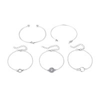 5 Sets Of Bracelets Trend Stars Circles Diamond Drill Bracelet Fashion Arrow Suit Bracelet Wholesale Nihaojewelry sku image 2