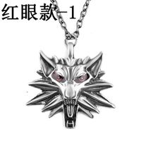 Hot Selling Games Around Witcher Sorcerer Wolf Head Men's Pendant Necklace Accessories Wholesale Nihaojewelry sku image 1