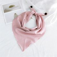 Korean Solid Color Triangle Scarf Small Scarf Spring And Autumn And Winter Wild Korean Small Scarf Printing Variety Shape Wholesale Nihaojewelry sku image 1