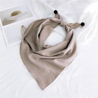 Korean Solid Color Triangle Scarf Small Scarf Spring And Autumn And Winter Wild Korean Small Scarf Printing Variety Shape Wholesale Nihaojewelry sku image 2