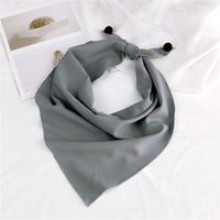 Korean Solid Color Triangle Scarf Small Scarf Spring And Autumn And Winter Wild Korean Small Scarf Printing Variety Shape Wholesale Nihaojewelry sku image 5