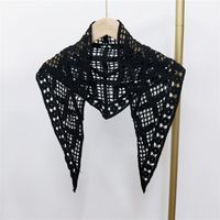 Cotton Lace Triangle Scarf Shawl Scarf Spring And Autumn Winter Style Hollowed Out Decoration Matching Clothes Scarf Wholesale Nihaojewelry sku image 1