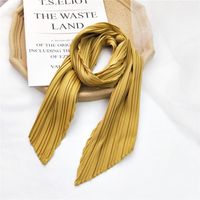 New Solid Color Single Layer Fold Small Scarf Spring And Autumn Summer Decoration Korean Long Small Scarf Wholesale Nihaojewelry sku image 2
