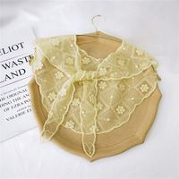 New Lace Embroidered Triangle Scarf Spring And Summer Korean Fashion Scarf Headband Wholesale Nihaojewelry sku image 3