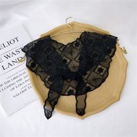 New Lace Embroidered Triangle Scarf Spring And Summer Korean Fashion Scarf Headband Wholesale Nihaojewelry sku image 1