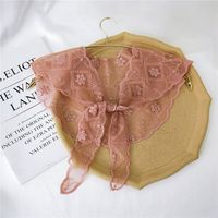 New Lace Embroidered Triangle Scarf Spring And Summer Korean Fashion Scarf Headband Wholesale Nihaojewelry sku image 4