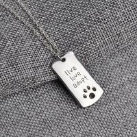 New Style Necklace Pet Live Love Adopt Hollow Out Dog Claw Pendant Necklace Clavicle Chain Accessories Wholesale Nihaojewelry main image 3
