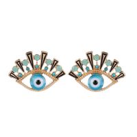 New  Fashion Blue Eyes Earrings Inlaid Rhinestone Eyes Earrings Wholesale Nihaojewelry main image 2