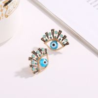 New  Fashion Blue Eyes Earrings Inlaid Rhinestone Eyes Earrings Wholesale Nihaojewelry main image 5