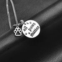 Fashion Creative Dog Tag All Paws Matter Dog Paw Footprint Necklace Wholesale Nihaojewelry main image 3