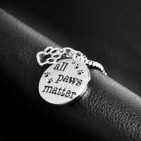 Fashion Creative Dog Tag All Paws Matter Dog Paw Footprint Necklace Wholesale Nihaojewelry main image 4