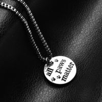 Fashion Creative Dog Tag All Paws Matter Dog Paw Footprint Necklace Wholesale Nihaojewelry main image 5