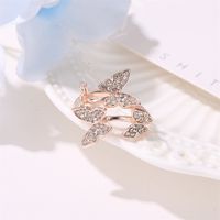 New Opening Ring Hand Ornament Full Diamond Four Butterfly Ring Finger Opening Ring Wholesale Nihaojewelry main image 5