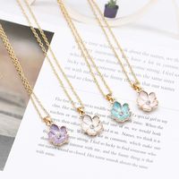 New Necklace Color Cute Sun Flower Necklace Clavicle Chain Flower Necklace Ornament Wholesale Nihaojewelry main image 5