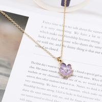 New Necklace Color Cute Sun Flower Necklace Clavicle Chain Flower Necklace Ornament Wholesale Nihaojewelry main image 3