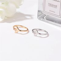 New Style Simple Mermaid Opening Joint Ring Inlay Diamond Fish Tail Ring Valentine Gift Wholesale Nihaojewelry main image 3