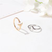 New Style Simple Mermaid Opening Joint Ring Inlay Diamond Fish Tail Ring Valentine Gift Wholesale Nihaojewelry main image 4