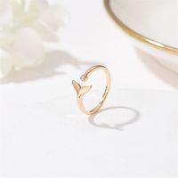 New Style Simple Mermaid Opening Joint Ring Inlay Diamond Fish Tail Ring Valentine Gift Wholesale Nihaojewelry main image 5