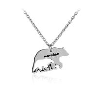 Bear Mother Necklace Clavicle Chain Mother's Day Gift Mama Bear Animal Bear Necklace Wholesale Nihaojewelry main image 1