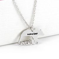 Bear Mother Necklace Clavicle Chain Mother's Day Gift Mama Bear Animal Bear Necklace Wholesale Nihaojewelry main image 3