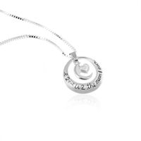 شعبية مجوهرات أنا أحبك توثي Moonandback القلب قلادة القمر الشمس قلادة الجملة Nihaojewelry main image 6
