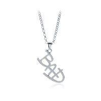 English Alphabet Necklace Michael Jackson Mjbad Pendant Necklace Wholesale Nihaojewelry main image 1