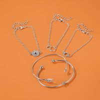 5 Sets Of Bracelets Trend Stars Circles Diamond Drill Bracelet Fashion Arrow Suit Bracelet Wholesale Nihaojewelry main image 3