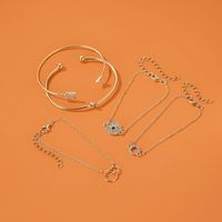 5 Sets Of Bracelets Trend Stars Circles Diamond Drill Bracelet Fashion Arrow Suit Bracelet Wholesale Nihaojewelry main image 4
